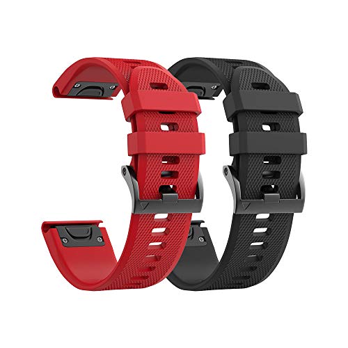 Image of NotoCity Compatible Fenix 5X Watch Bands 26mm Silicon Watch Strap for Fenix 5X /Fenix 5X Plus /Fenix 6X /Fenix 6X Pro /Fenix 3 /Fenix 3 HR /Descent MK1 /D2 Delta PX /D2 Charlie for Men Women