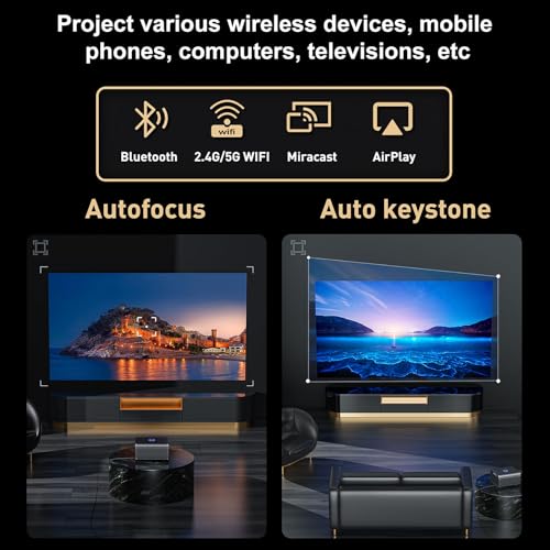 Smart Projector Native 1080P 4K Support 1000 ANSI Auto Focus — view 6