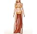 Women's Halloween Cosplay Princess Fashion Luxury Sexy Slave Uniforms Costume Lingerie Pieces Sets (TagsizeL=USsizeLM, Brown)