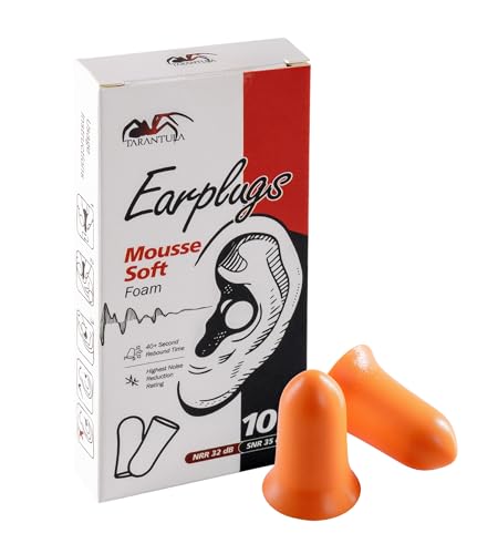 Tarantula Soft Foam Ear Plugs (10 Pairs)