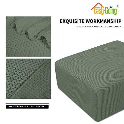 Funda otomana elástica lavable para proteger taburete mediano 5