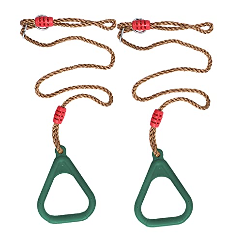 BCOATH 1Pair Fitness Gym Rings Safe Indoor Pull Up Training Handles for Boys and Non Slip Design Supports for Core Strength and Muscle Development