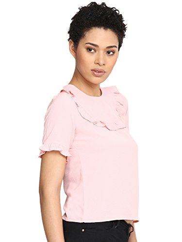 Image of Harpa Black Solid Blouse(GR5255-BLACK)