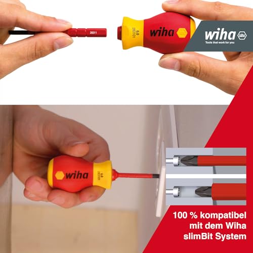 Wiha Juego De Destornilladores Con Portabits Electric Slimvario® Stubby De 4 Unid Con Slimbits (41230) - 2