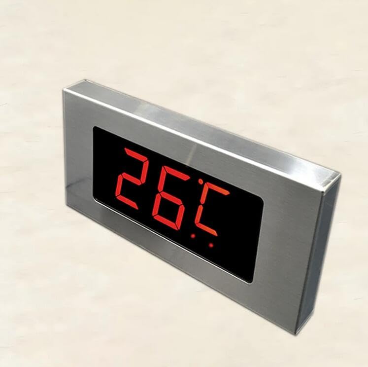 High Precision Large Screen Digital Thermometer 304 Stainless Steel Display for Freezer, Aquarium, Swimming Pool -9℃ to 99℃