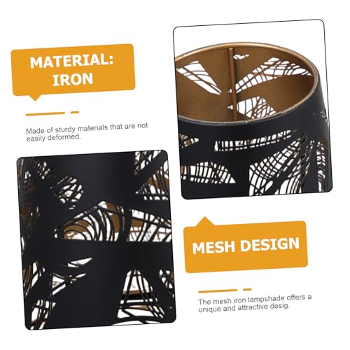 Pantalla de lámpara de hierro negro estilo industrial para mesa 7