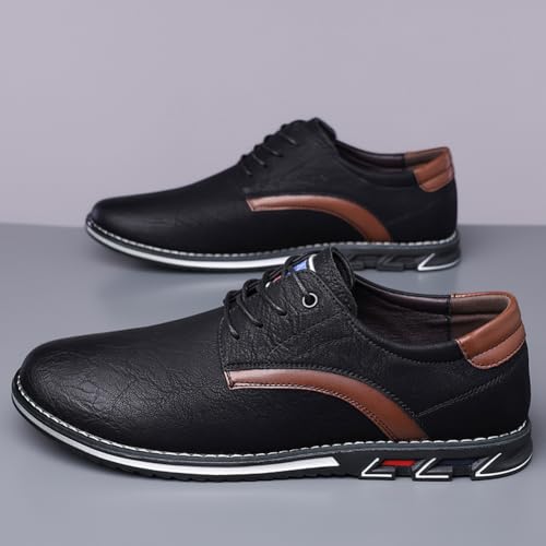 Image of Men's Premium Stylish Oxford Shoes Casual Lace Up Walking Business Driving Dress Shoes