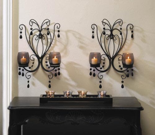 Generic Midnight Elegance Candle Wall Sconces