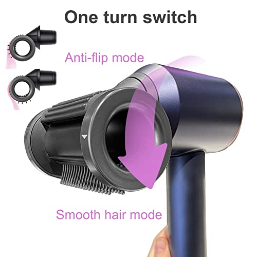 Upgrade Anti-Flight Flyaway Comb Attachment Nozzle For Dyson Supersonic Hair Dryer - Accessories For Dyson Supersonic Hair Dryer Hd01 Hd02 Hd03 Hd04 Hd08 Hd15 (Grey) #TOP4