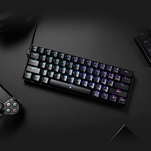 K630 Dragonborn Tastiera da gioco RGB cablata al 60%, tastiera meccanica compatta a 61 tasti con interruttore rosso lineare, supporto driver professionale, nero, US LAYOUT - Tastiera gaming - Immagine 4