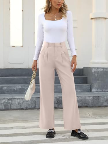 Image of NIMIN High Waisted Work Pants for Women Business Casual Outfits 2026 Office Dress Pants Trousers with Pockets