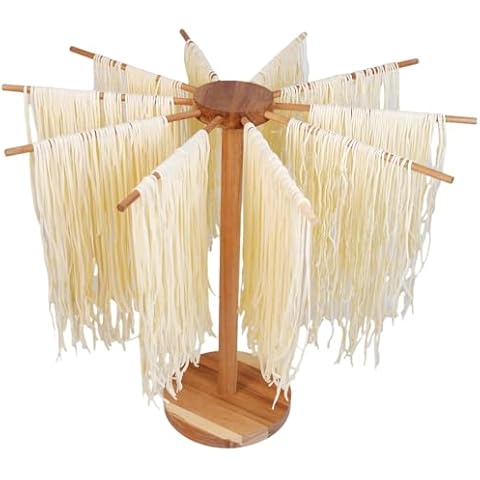 Large Acacia Wood Pasta Drying Rack Cover