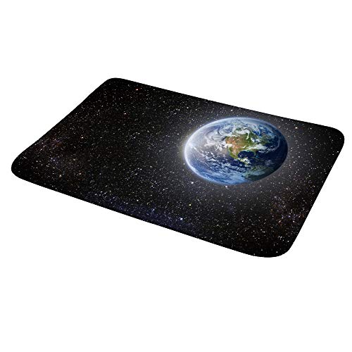 Tapis de bain velours corail antidérapant et tapis de douche Lune - 5