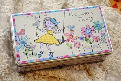 23X12X7cm Rectangle cute style biscuit storage box decoration gift box food tin box