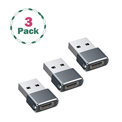 USB C Female to USB Male Adapter, (3 Pack) Type C to USB A Connector, Compatible with iPhone 11 Pro Max,iPad Pro 2018,Google Pixel 4 4a 3 3A 2 XL,Samsung Galaxy Note 10/10+/S20/S20+/Ultra