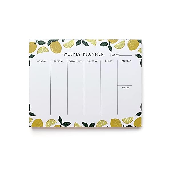 Wochenplaner-Notizblock – 22,9 x 17,8 cm, 52 Blätter zum Abreißen – undatierter Schreibtischplaner/Kalender-Notizblock… – Bild 7
