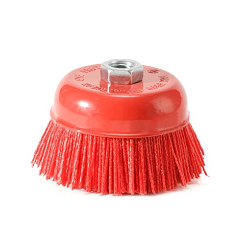 Cepillo de alambre de lija moldeado, 100 mm, de nailon, para pulir, para muebles de pulido, rueda de lijado M14