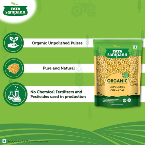 Image of Tata Sampann Organic Unpolished Chana Dal, 1kg