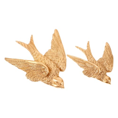 Hirondelle décoration murale en résine OKUMEYR, lot de 2 oiseaux pour maison et jardin
