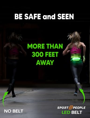 image for sport2people LED Reflective Running Belt Pouch with USB Rechargeable L
