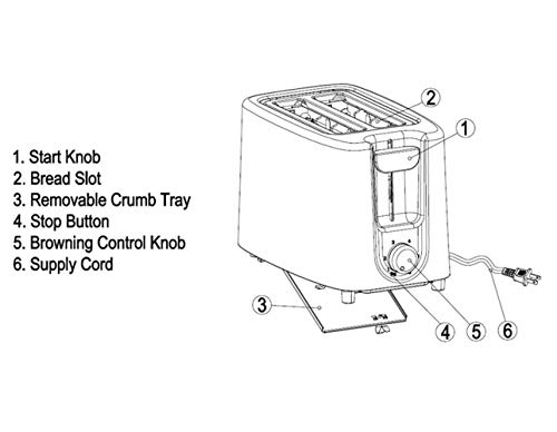Continental Electric Ce-Tt011 Electric Toaster, 2 Slice, White #TOP7