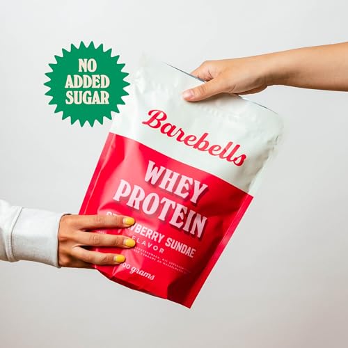 Barebells Whey Proteïnepoeder – Strawberry Sundae | 26 g eiwit per portie, zonder toegevoegde suiker, romige aardbeismaak, zomer-eiwitshake, 1 x 900 g zakje - Afbeelding 4