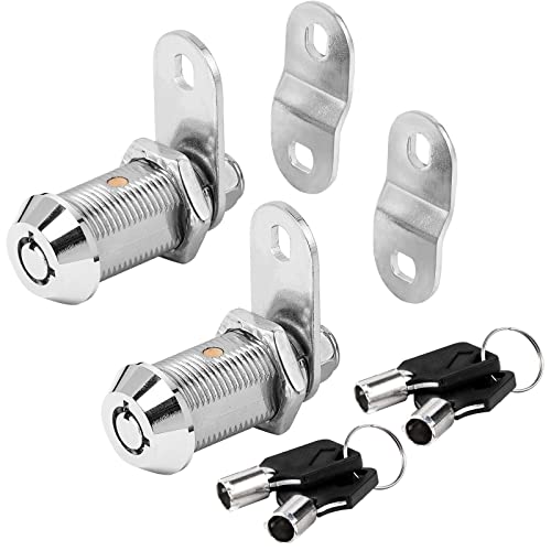 Image of Sissinda Cam Lock RV Storage Locks Keyed Alike,1-1 /8 inch Fits on 7 /8 inch Max Door Thickness, RV Locks for Compartment Door, Camper, Trailer, Cabinet Locks with Keys(1-1 /8 Inch 2Pack)