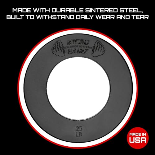 Image of Micro Gainz Calibrated Fractional Weight Plate Set of 2 Plates, Choose Set (.25LB-1.25LB), Designed for Olympic Barbells for Strength Training & Micro Loading Bar Weights, Made in USA
