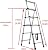 A-Frame Extension Step Ladder Aluminum Telescoping Ladder 4+5 Step (4.6ft + 5.6ft) Herringbone Ladder Lightweight Step Ladder Portable Multi-Purpose Telescopic Ladder Anti-Slip 330lbs Load Capacity