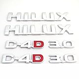 2 X Hilux 2 X D4d 2 X 3.0 Logo Emblems Badges for Toyota Hilux Vigo Sr5 05-11 Work