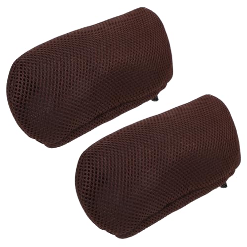 WRITWAA 1 Par cubierta de axila engrosada almohadillas para muletas Cubiertas para muletas sudor axila transpirable muleta cubierta de axila reemplazable algodón Coffee