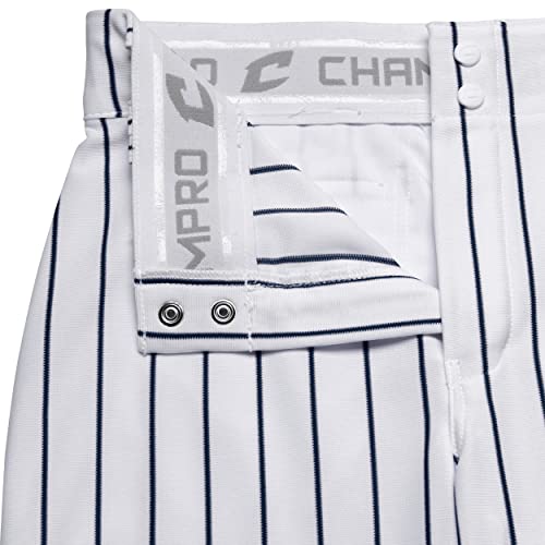 Champro Boys' Youth Triple Crown Classic Pinstripe Baseball Knickers, White, Navy, Large #TOP4