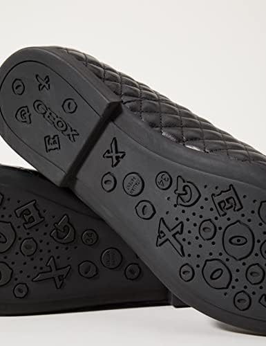 Geox Girl's Plie 49 Quilted Leather Slip-On Ballet Flat Mary Jane, black, 36 Medium EU Big Kid (4 US) | Image 6