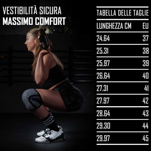 Strength Shop 1 Paio Di Scarpe Powerlifting, Scarpe Sollevamento Pesi Uomo E Donna Con Tacco In Plastica Dura (2,3 Cm), Antiscivolo E Stabili, Con Suola Rigida In Gomma/Tpu E Doppia Chiusura - 2