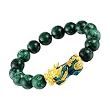 SUPVOX Pulsera de Suerte Colgante de Mitológica, Pulsera Elástica de Piedra Natural Lapislázuli, Diseño Creativo y Llamativo para Fiesta o Bar