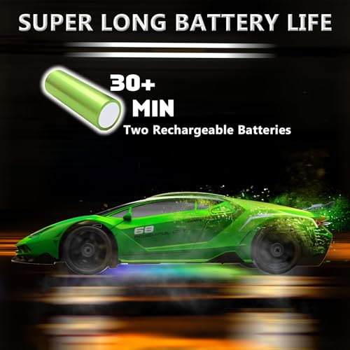 Image of RC Drift Car 1:24 Remote Control Car 4WD 15KM /H High Speed Racing Sport Car with LED Lights RC Cars Toy for Kids Boys Girls Adults Gifts Birthday Christmas