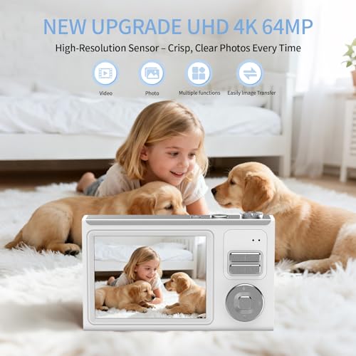 Image of Digital Camera for Kids & Beginners, 4K Digital Camera with 64GB SD Card 16X
