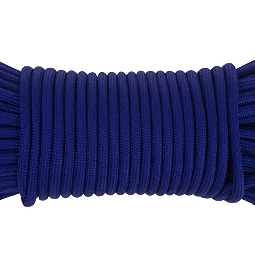 Image of 550 para Cord Parachute Survival Cord Rope Spec Type III 7 Strand Paracord Rope, Military Grade Nylon 4mm Diameter (Dark Blue, 20)