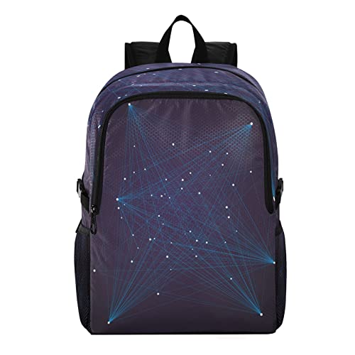 Sac à dos léger imperméable et pliable motif univers bleu