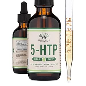 5HTP Liquid Drops – More Absorbable and Effective Than 5 HTP Capsules (60 Servings of 50mg 99%+ 5-HTP) Serotonin…