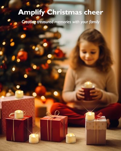 Homemory 48-Pack Novelty Flickering Flameless Tea Lights Candles, 200+Hours Battery Operated, Fake Electric Led Votive Candles thumb #8