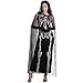 EraSpooky Women's Spider Web Skeleton Adult Halloween Costume(Black, OneSize)