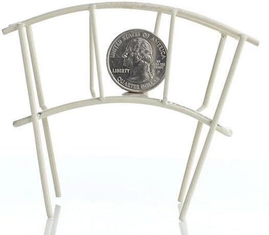 Group of 4 Ivory Metal Foot Bridges for Fairy Gardens, Gnome Villages, Craf