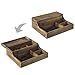 MyGift Rustic Burnt Wood Watch Display Case and Valet Storage Jewelry Box Organizer for Men and Women Accessories