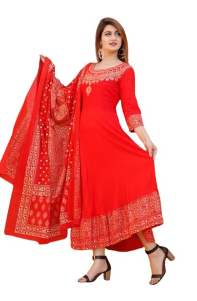 Long Kurti for Womens with Beautifull Design 3/4 Sleeves with Dupatta and Pant-picture-42