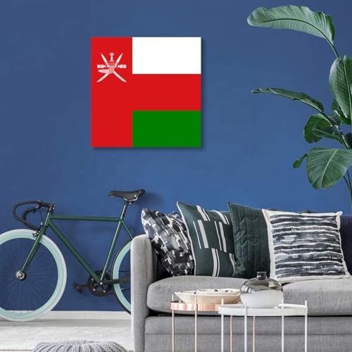 Bandera nacional de Omán en lienzo impreso para conectar con tus raíces en el hogar 7