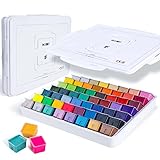 HIMI Gouache Paint Set, 56 Colors x 30g Unique Jelly Cup Design in a Carrying Case Perfect for Artists, Gouache Opaque Art Supplies for Professionals, and More