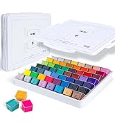 HIMI Gouache Paint Set 56 Colors (30g/Pc) Paint Set Unique Jelly Cup Design Paints for Artist, Ho...