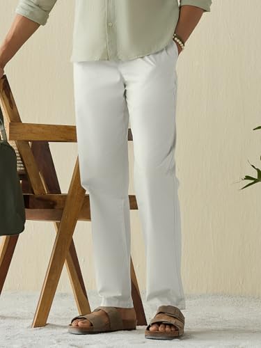 Image of XYXX Zen Cotton Solid Drawstring Pyjamas for Men | Relaxed Fit Lounge Pants with Side Pockets