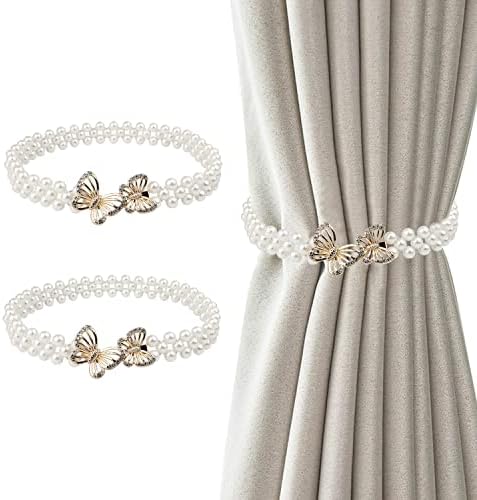 Vorhang-Raffhalter Mit Blumen-Design - 2er Set In Beige Für Gardinen Im Boho-Stil